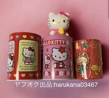 レトロ 当時物　 Hello Kitty キティ　缶 プラ バンク 貯金箱　 4個　サンリオ SANRIO 1996 1998 1999 2007年　 ピンク 赤 天使 エンジェル_画像2