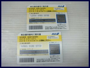 C205 【送料無料】 ANA 株主優待券 有効期限2024年11月30日 2枚