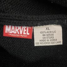 h11 希少 MARVEL パニッシャー ニット 切替 エルボーパッチ ブラック XL ドクロ スカル THE punisher knit マーベル_画像7