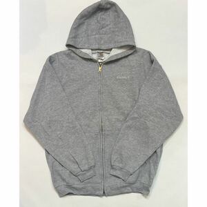 h141 美品 carhartt メキシコ 製 ロゴ 刺繍 フルジップ スウェット パーカー ビッグ XL グレー カーハート LOGO SWEAT PARKA HOODIE