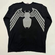 h58 希少 marvel スパイダーマン サーマル ワッフル ロンT MAD ENGINE マッド エンジン black L/S T シャツ shirt マーベル_画像2