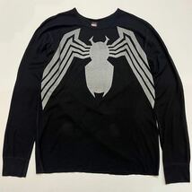 h58 希少 marvel スパイダーマン サーマル ワッフル ロンT MAD ENGINE マッド エンジン black L/S T シャツ shirt マーベル_画像1