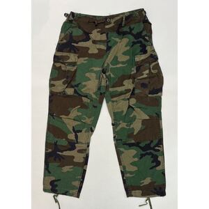 h235 美品 アメリカ 製 RIPSTOP CAMO CARGO PANTS リップストップ カモ カーゴ パンツ USA 迷彩 ARMY アーミー ミリタリー military M