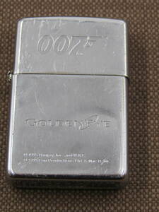 168-Ky11598-60: ZIPPO 007 GOLDEN EYE ジッポー オイルライター 1996年4月製 火花確認済