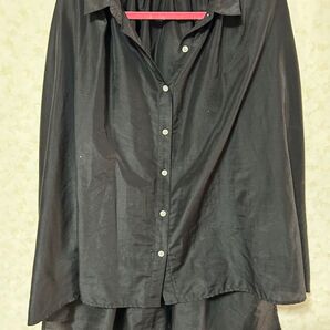 NANO universe シャツ 黒 レディース ファッション