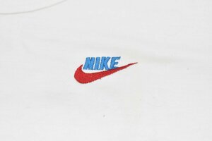 未使用 80年代 NIKE JR 刺繍ロゴ 白 Tシャツ 160サイズ [デッドストック][ナイキ ジュニア][ビンテージ][当時物]