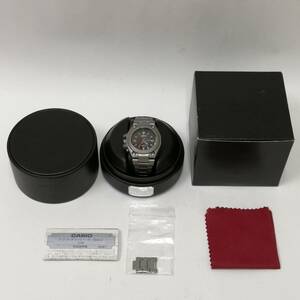 ○T23122206　CASIO　カシオ　MR-G　チタン　右腕用モデル　MRG-120T-1A　ケース入　予備駒　G-SHOCK　黒色文字盤　メンズ　腕時計　動作中