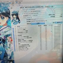 Z220:【動作保証/使用0時間/AVコマンド対応】WD 3TB HDD WD30EURS-63R8UY0 3.5インチHDD 3000GB_画像2