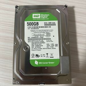 Q437:◇動作保証/AVコマンド対応◆使用0時間 WDC WD5000AADS-67S9B1 SATA 3.5インチHDD SATA 500GB