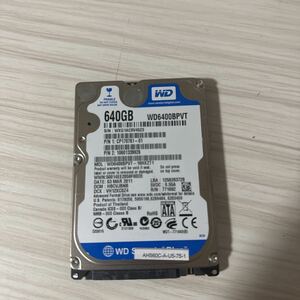 W24: (動作保証/使用0時間 )WDC 2.5インチHDD 640GB WDC WD6400BPVT 9.5mm