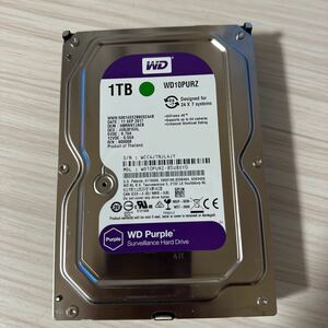 A290:（動作保証/AVコマンド対応/使用0時間）SATA 3.5インチHDD WDC WD10PURZ-85U8XY0 1TB 1000GB