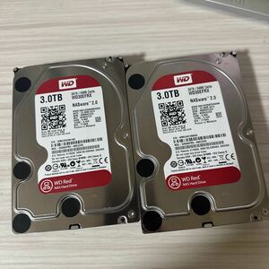 (二枚セット/動作保証/使用0時間)WDC WD30EFRX 3000GB 3TB SATA 3.5インチHDD 3TB☆★(Z275/Z276)