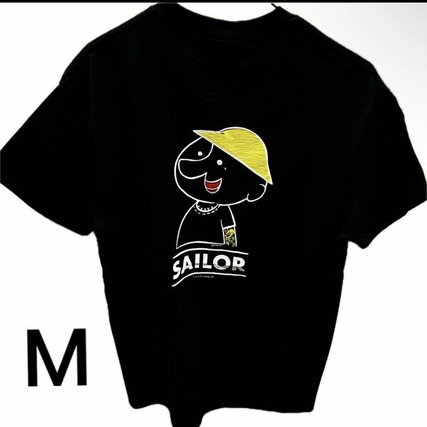 ナウミー　now me SHO コラボ　 半袖Tシャツ M ブラック 黒 Tシャツ　トップス　ユニセックス古着 BLACK