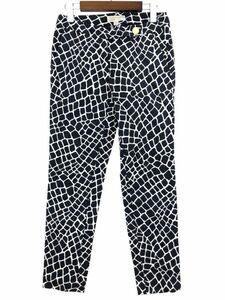 Michael Kors Michael Course Total Pattern Pants Size2/Navy ◇ ■ ☆ Dkc7 Ladies