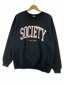 BEAUTY & YOUTH ビューティ&ユース ユナイテッドアローズ 裏起毛 プリント スウェット sizeS/ブラック ◇■ ☆ dkc7 レディース