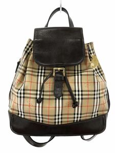 BURBERRY バーバリー チェック リュック デイパック バッグ ブラウン系 ■■◎ ☆ dla4 レディース