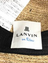 LANVIN ランバン リボン ストロー ハット sizeM-S/ベージュ ■◇ ☆ dla4 レディース_画像6