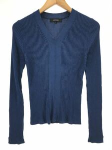 UNTITLED Untitled cashmere . silk . rib knitted sweater size2/ navy blue *# * dla4 lady's 