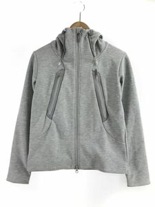 DESCENTE デサント 裏起毛 ジップアップ パーカー sizeS/ライトグレー ◇■◎ ☆ dla4 レディース