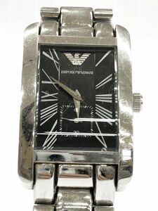 EMPORIO ARMANI エンポリオアルマーニ AR-0156 腕 時計 シルバー×黒 ■■ ☆ dla4 メンズ