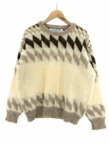 EIDER KNIT アイダーニット ウール100% ニット セーター ベージュ系 ◇■ ☆ dla4 メンズ