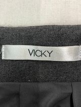 VICKY ビッキー ウール混 千鳥柄 タイト スカート size0/白ｘ黒 ◆■ ☆ cla6 レディース_画像3