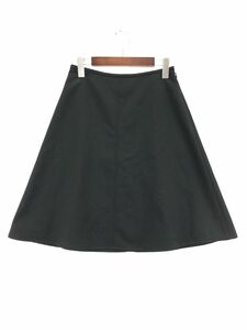 Courreges クレージュ Aライン 台形 スカート size38/黒 ◇■ ☆ dda3 レディース