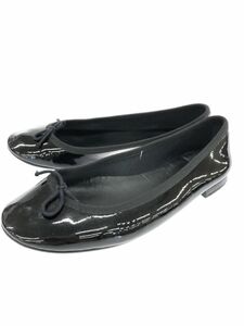 repetto レペット エナメル バレエシューズ フラット パンプス size36.5/黒 ■■ ☆ dlb1 レディース