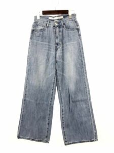 niko and ニコ アンド ワイド デニムパンツ sizeS/青 ■■ ☆ dlb8 レディース