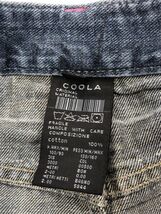 COOLA クーラ レース切替 ダメージ加工 デニムパンツ size40/青 ■■ ☆ dlb8 レディース_画像8