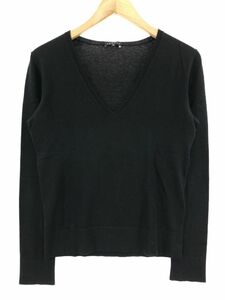 theory セオリー カシミヤ混 Vネック ニット セーター size2/黒 ◇■ ☆ dlb8 レディース