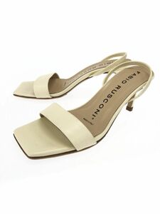 FABIO RUSCONI fabio rusko-ni sandals size35/ cream #* * dlb8 lady's 