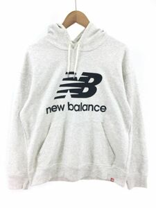 New Balance ニューバランス プリント プルオーバー パーカー sizeS/ライトグレー ◇■ ☆ dlb8 メンズ