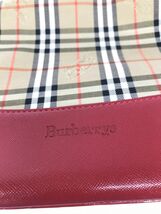 BURBERRY バーバリー チェック セミショルダー バッグ レッド×ベージュ ■■◎ ☆ dlc5 レディース_画像7