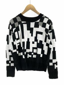 EGOIST Egoist total pattern knitted sweater black group *# * dlc5 lady's 