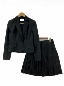 OLD ENGLAND Old England wool 100% setup jacket skirt suit size34/ black *# * dlc5 lady's 