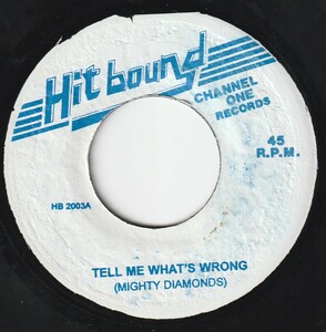 JA盤7”EP★The Mighty Diamonds★Tell Me What's Wrong★Wrongful / Revolutionaries★78年★Channel One★超音波洗浄済★試聴可能★