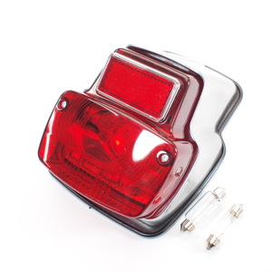 Tail light -BGM ORIGINAL Vespa vintage- metal small - unpainted ベスパ 50S 100S 125ET3 アルミ旧型テール 6V/12V