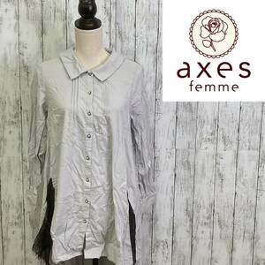 axes femme★アクシーズファム★レース シャツ ワンピース★サイズM　54-117