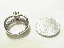 煌めくキュービックジルコニア　ダイヤ調に美しく輝くデザイン　サイズ11号　リング　指輪_画像3