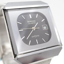 《希少》 RADO DIASTAR 腕時計 ブラック デイト スクエア h_画像4