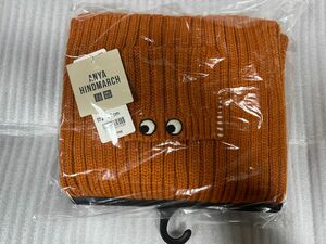 ☆新品未開封☆ UNIQLO ANYA HINDMARCH ユニクロ アニヤハインドマーチ ヒートテックニットマフラー オレンジ