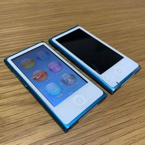 Apple アップル iPod Nano 16GB 第7世代 ブルー 青 ジャンクまとめ2個セット売り Apple A1446 