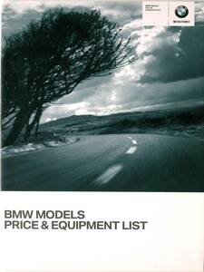 【カタログ】1165O4＝BMW全車種 価格表/装備表 2009年12月版■ プライスリスト ■BMW MODELS PRICE＆EQUIPMENT LIST