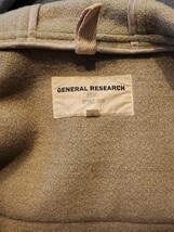 【希少色】GENERAL RESEARCH ジェネラルリサーチ レザー ベルト ダッフル コート (検索用→ マウンテンリサーチ MOUNTAIN RESEARCH_画像2