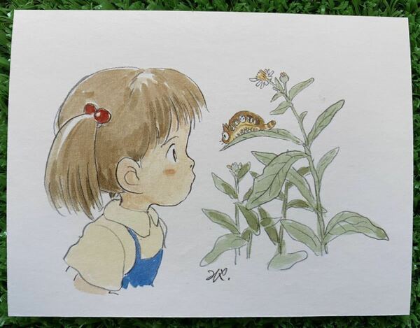 【激レア】【1点のみ】となりのトトロ イラストA 切抜き　宮崎駿　レイアウト　検)セル画　原画　ポスター　STUDIO GHIBLI