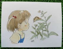 【激レア】【1点のみ】となりのトトロ イラストA 切抜き　宮崎駿　レイアウト　検)セル画　原画　ポスター　STUDIO GHIBLI_画像1