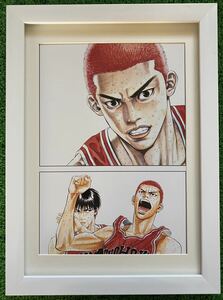 【額装品】スラムダンク　SLAM DUNK 海外版イラスト　井上雄彦　G 検)セル画　原画　ポストカード　イラスト　ポスター