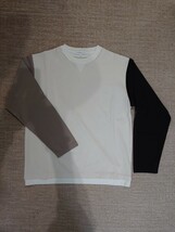 THE SHOP TK/タケオキクチ ポンチキーネックロングTシャツ/長袖シャツ/カットソー クレイジーホワイト L COMME CA、PPFM、BEAMS、ROTAR_画像2