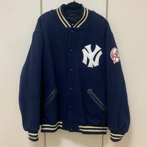 Mitchell&Nessミッチェル&ネスCOOPERSTOWNCOLLECTIONクーパーズタウンニューヨークヤンキース スタジアムジャンパー WOOL100%size56 中古